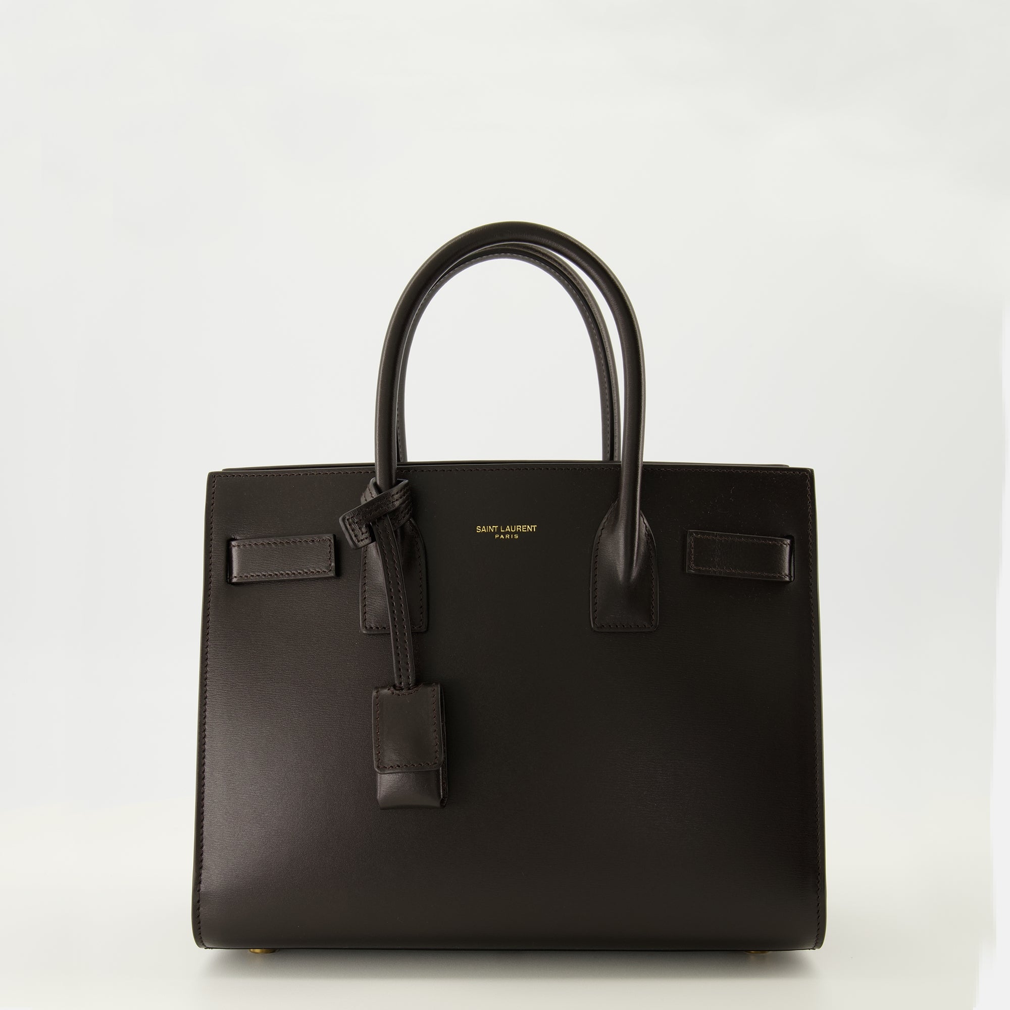 Image de l'article Sac de jour nano marron de la marque Saint Laurent pour Femme - Saison Automne-Hiver 2025 - Vue de Face