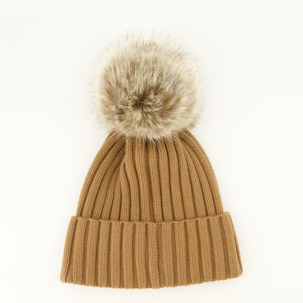 Chapeaux, casquettes et bonnets Chapéu de lã castanho com pompom Moncler Marron Femme