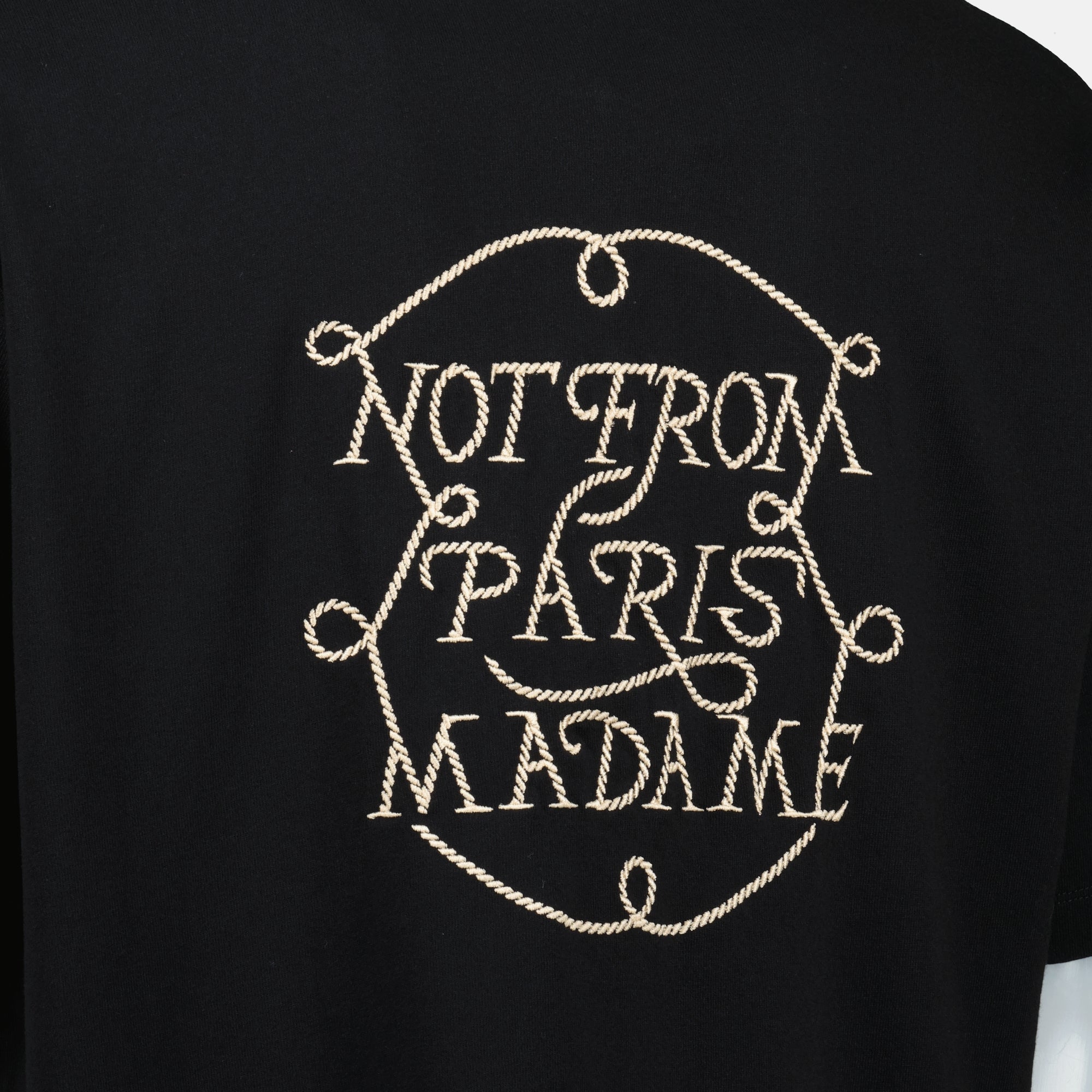 T-shirts T-shirt Slogan Tressé Drole De Monsieur Noir Homme