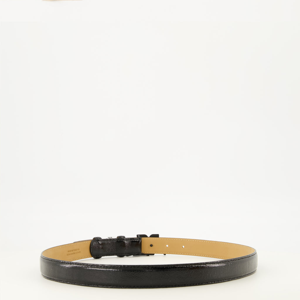 Ceintures Ceinture AC en cuir naplack noir Courrèges Noir Femme