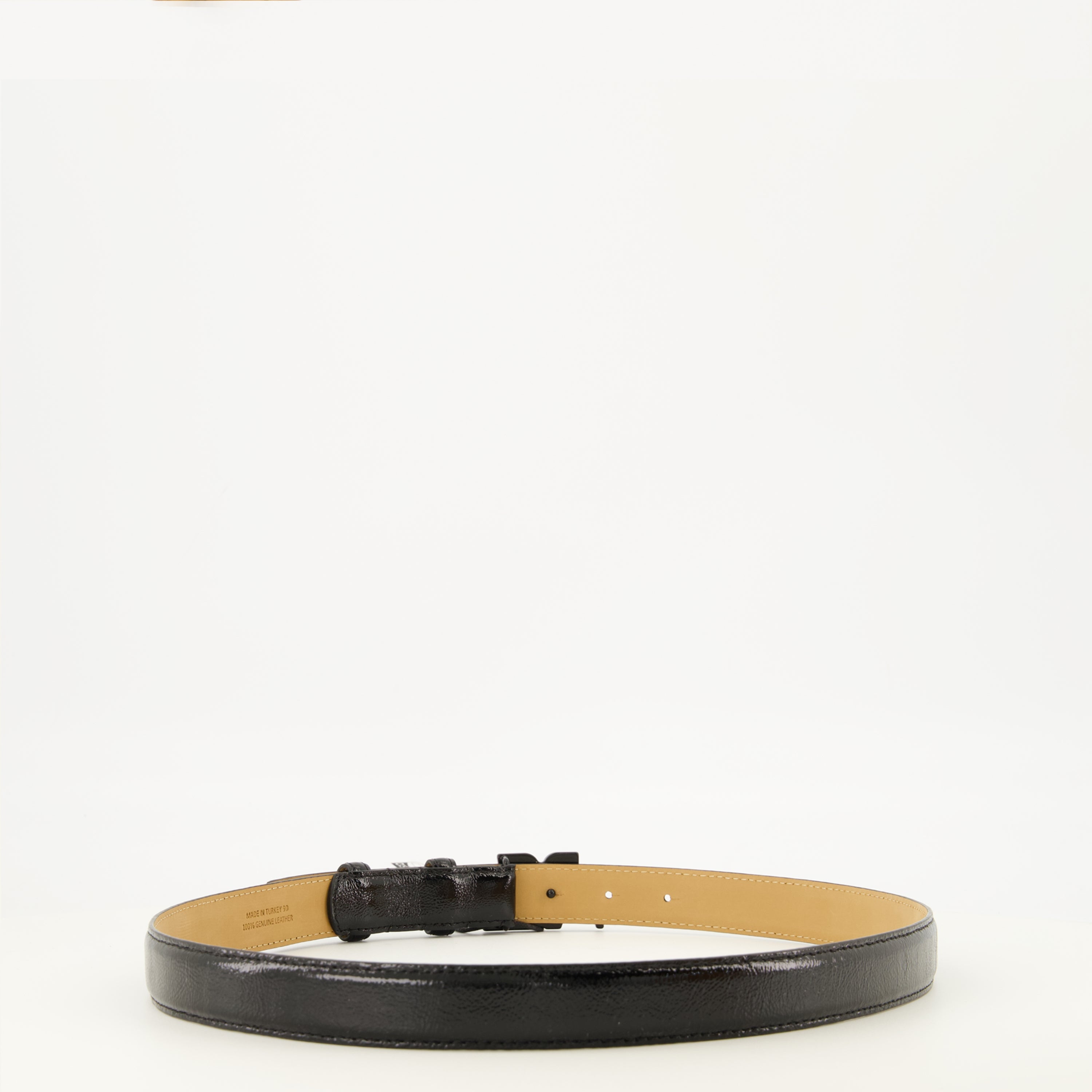 Ceintures Ceinture AC en cuir naplack noir Courrèges Noir Femme