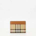 Small leather goods Sandon Check Card Holder Burberry Beige Femme