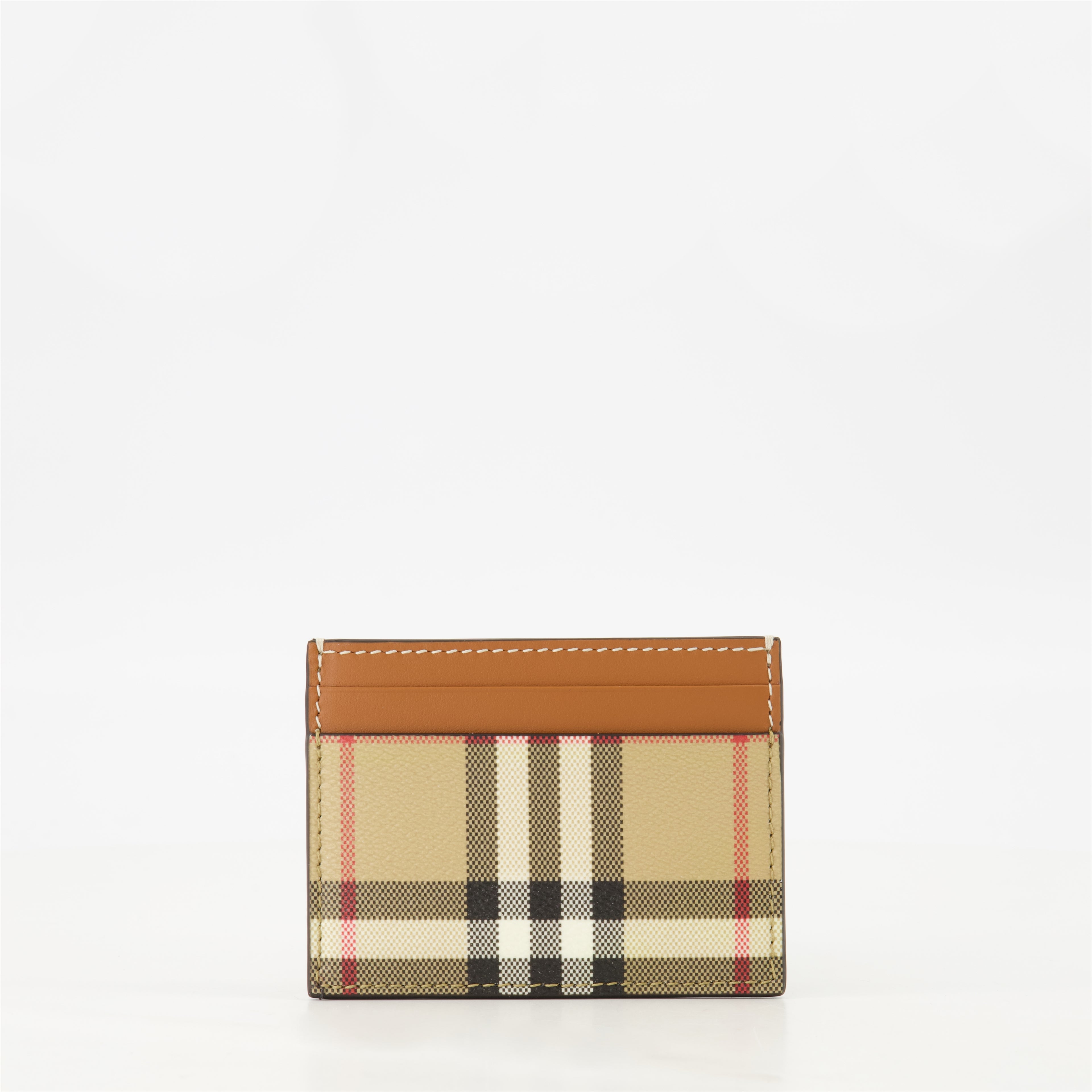 Small leather goods Sandon Check Card Holder Burberry Beige Femme
