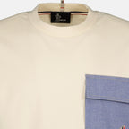 Imagen del artículo Camiseta blanca de denim con bolsillo de Moncler Grenoble para Hombre - Temporada Primavera-Verano 2026 - Vista Detallada_2