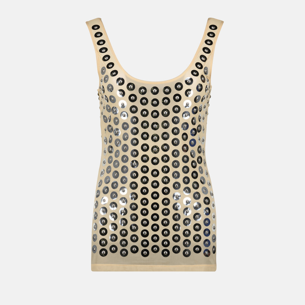 Tops Top en jersey Rabanne Argenté Femme