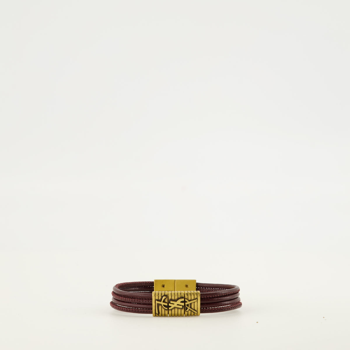 Bijoux Cassandre Bordeaux Lederarmband Saint Laurent Bordeaux Femme