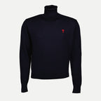 Maille Pull Ami de coeur Ami PARIS Bleu Homme