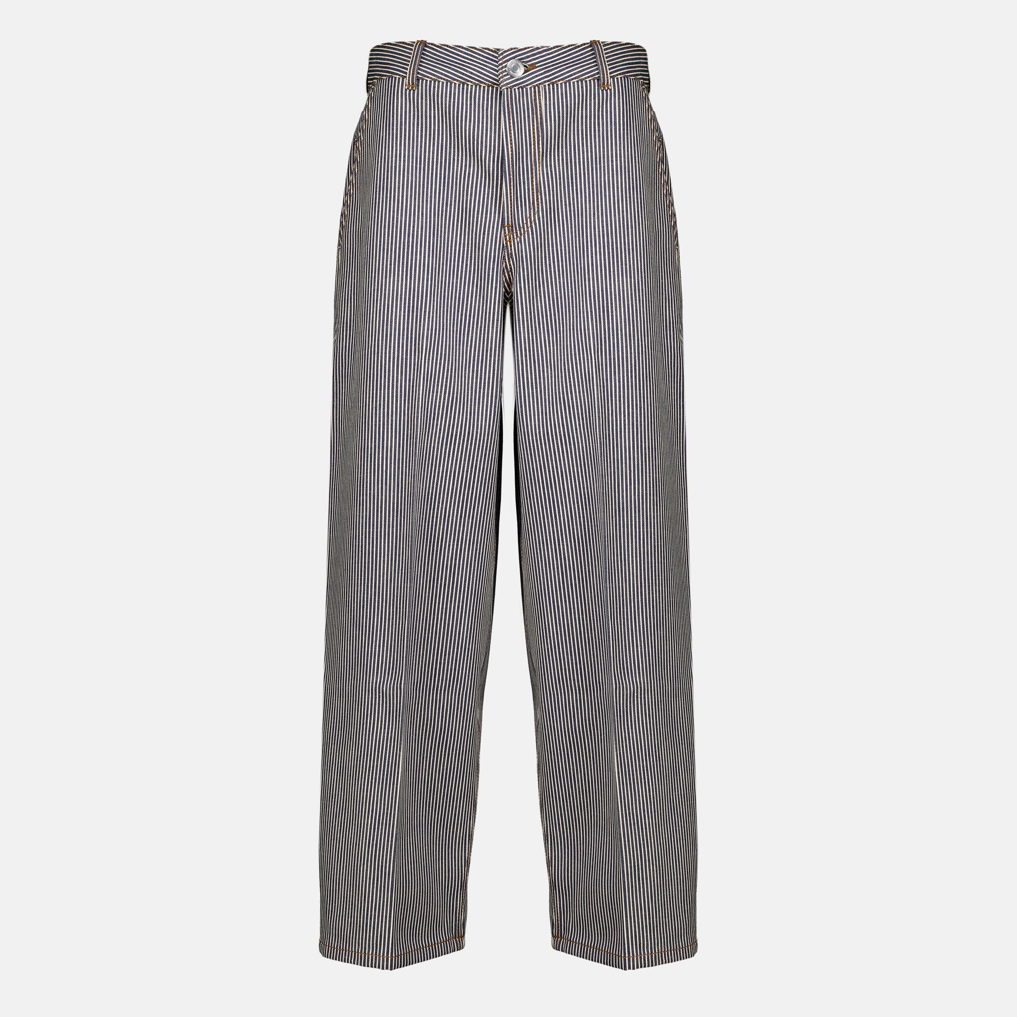 Pantalons Gestreifte Ballonjeans Ami PARIS Gris Femme