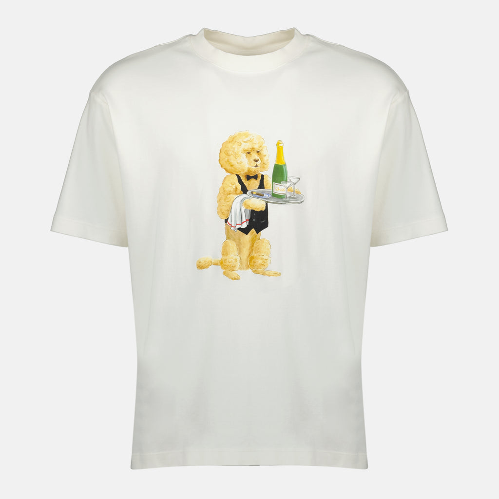 Bild des Poodle T-Shirts von Drole De Monsieur für Herren - Herbst-Winter 2025 - Vorderansicht