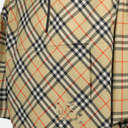 Giacche Cappotto a Plaid Check Burberry Beige Unisex