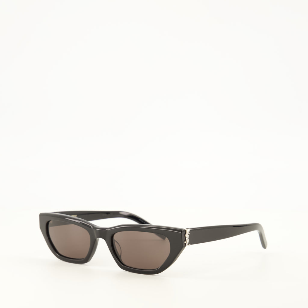 Lunettes SL M126 Schwarze Sonnenbrille Saint Laurent Noir Femme
