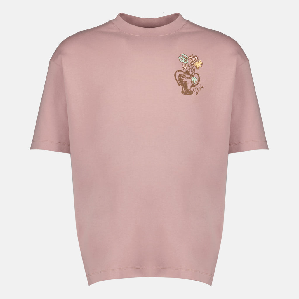 Image de l'article T-shirt rose Vase Havana de la marque Drole De Monsieur pour Homme - Saison Printemps-Été 2026 - Vue de Face