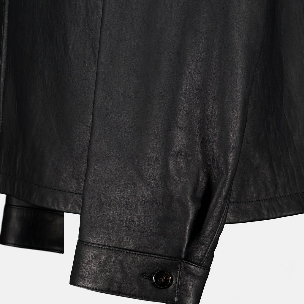 Manteaux Veste en cuir nappa noir Prada Noir Homme