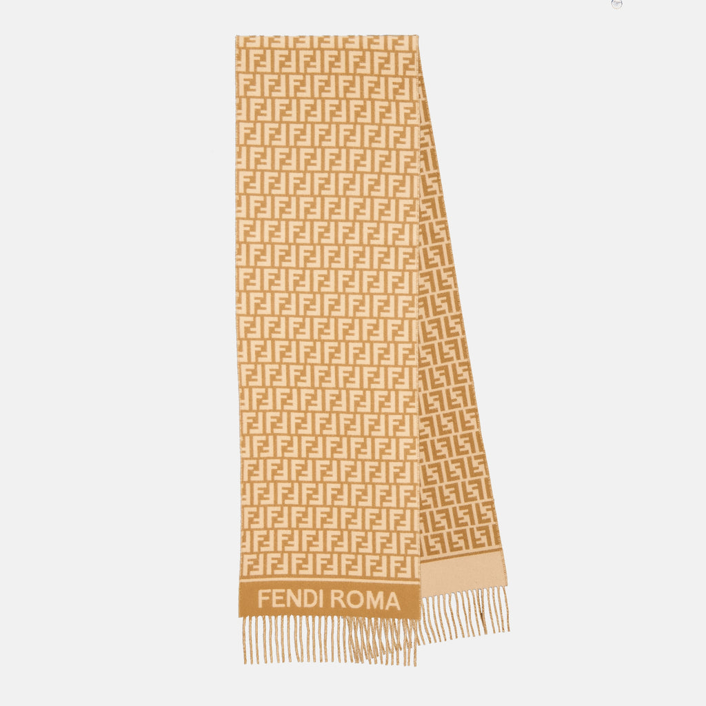 fendi handschuhe damen FF Brauner Schal Fendi
