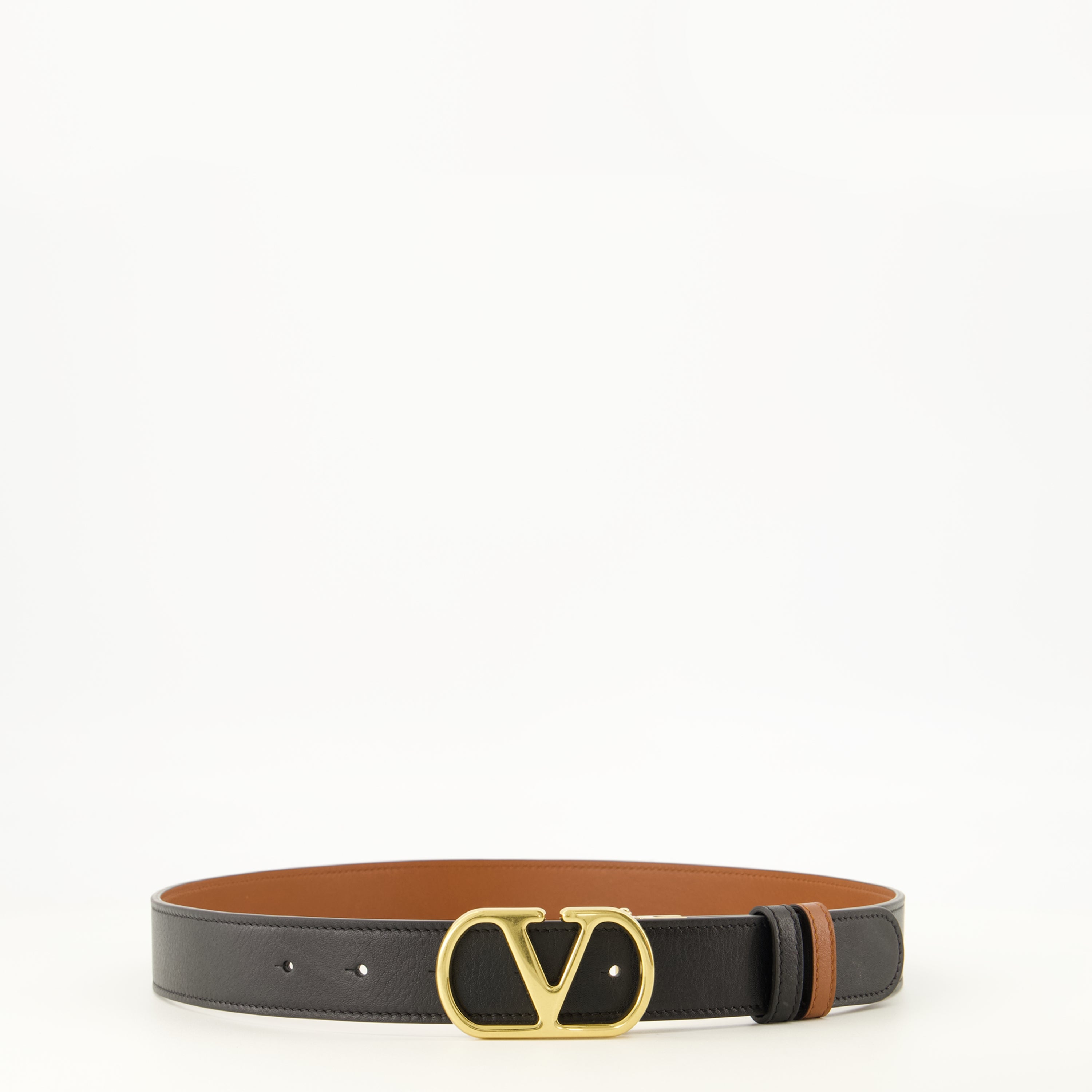 Ceintures リバーシブル VLogo ベルト ブラウン Valentino Garavani Marron Femme