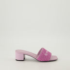 Open shoes 4G Raffia Mules Givenchy Purple Femme