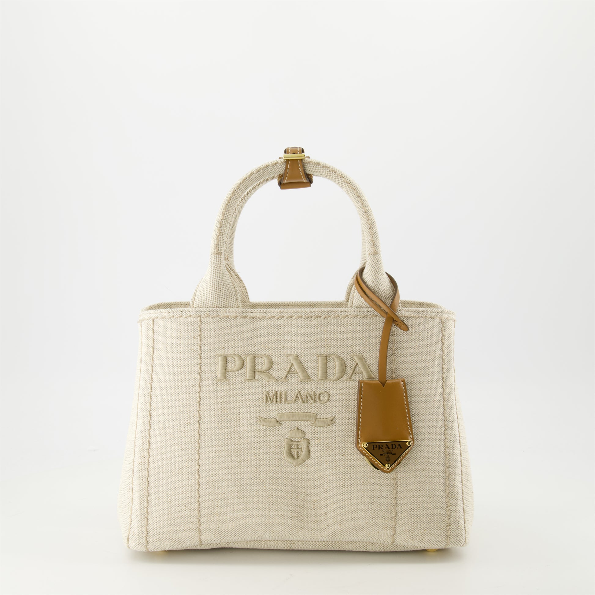 PRADA プラダ ミラノ トートバッグ ナチュラルベージュ 正規品カード付き