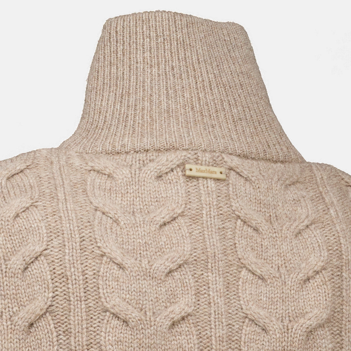 Maille Pull à zip en cachemire Max Mara Beige Femme