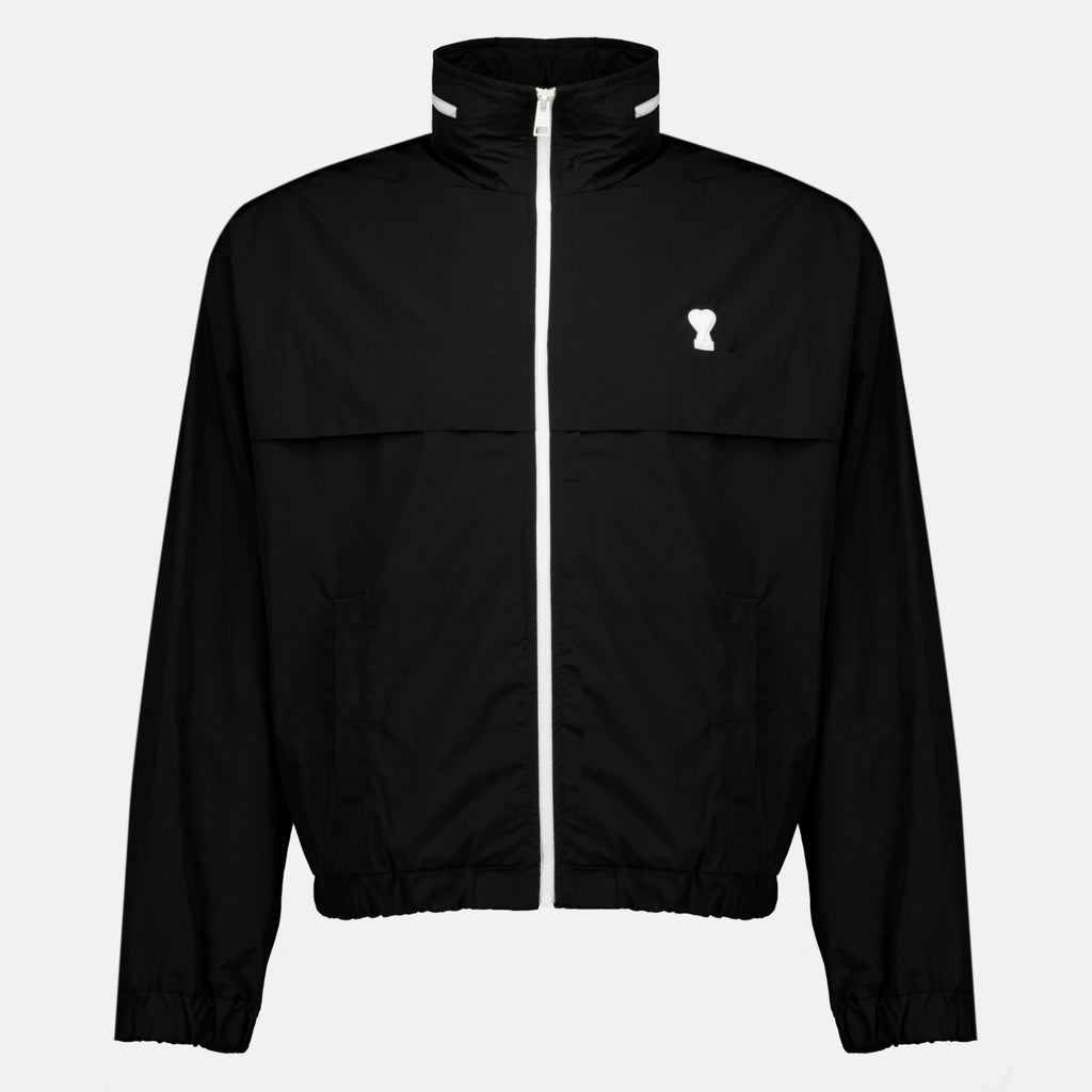 Vestes AMI Black Heart Windbreaker Ami PARIS Noir Homme