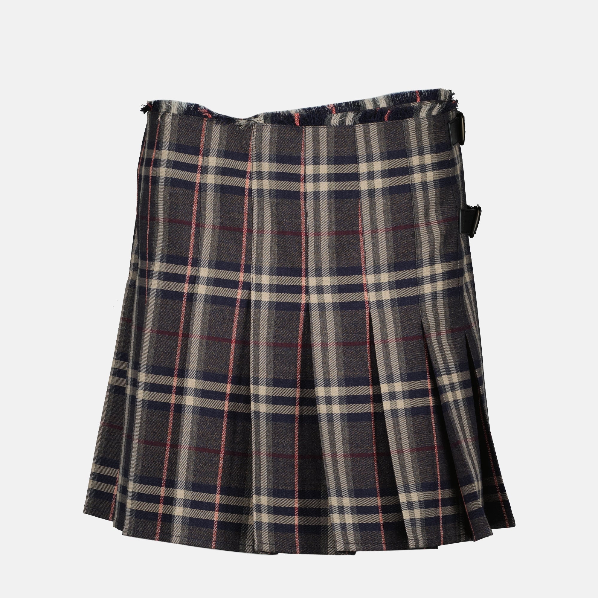Röcke Check Plaid Kilt Burberry Grau Damen