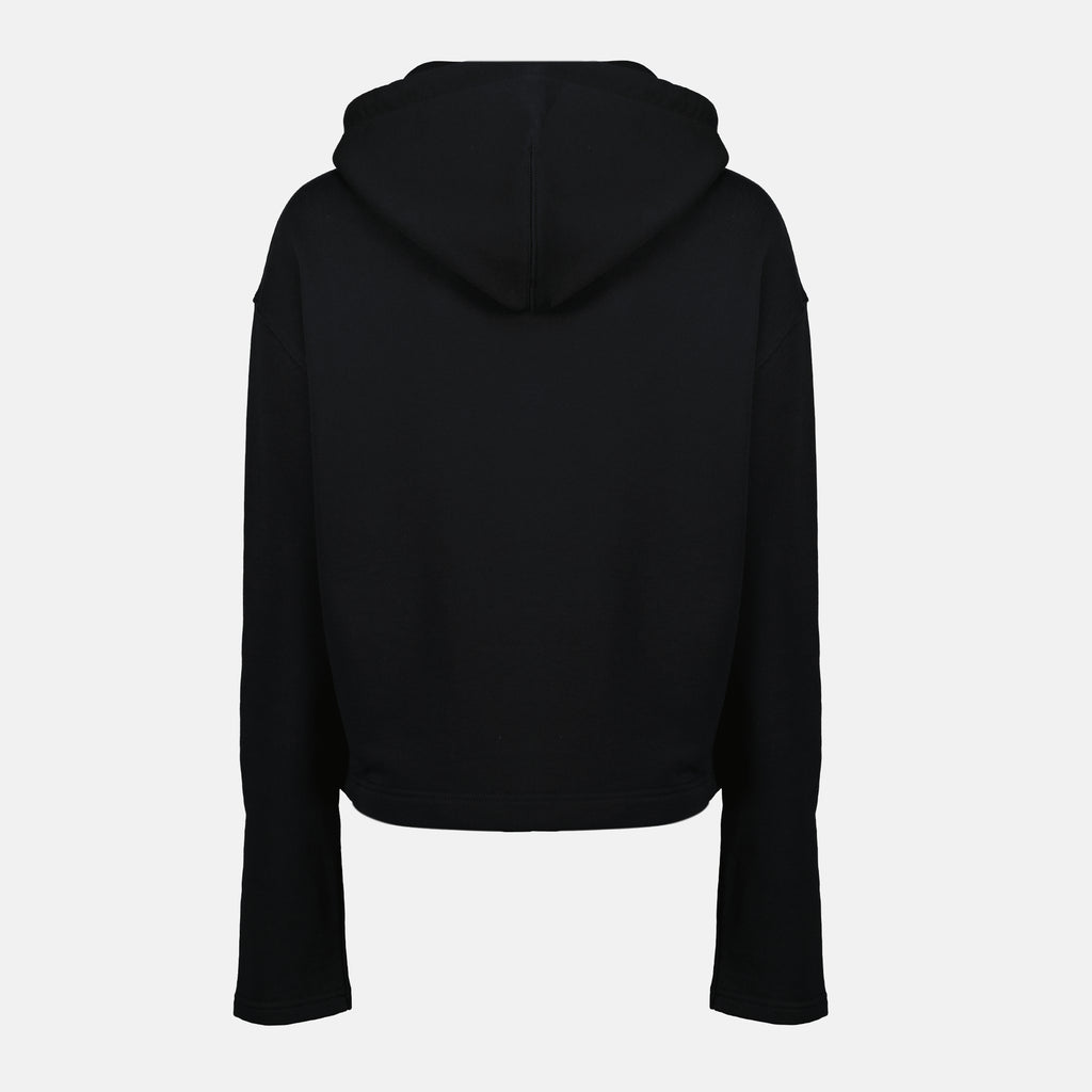 Image de l'article Sweat zippé noir à capuche de la marque Ami PARIS pour Femme - Saison Printemps-Été 2026 - Vue de Dos