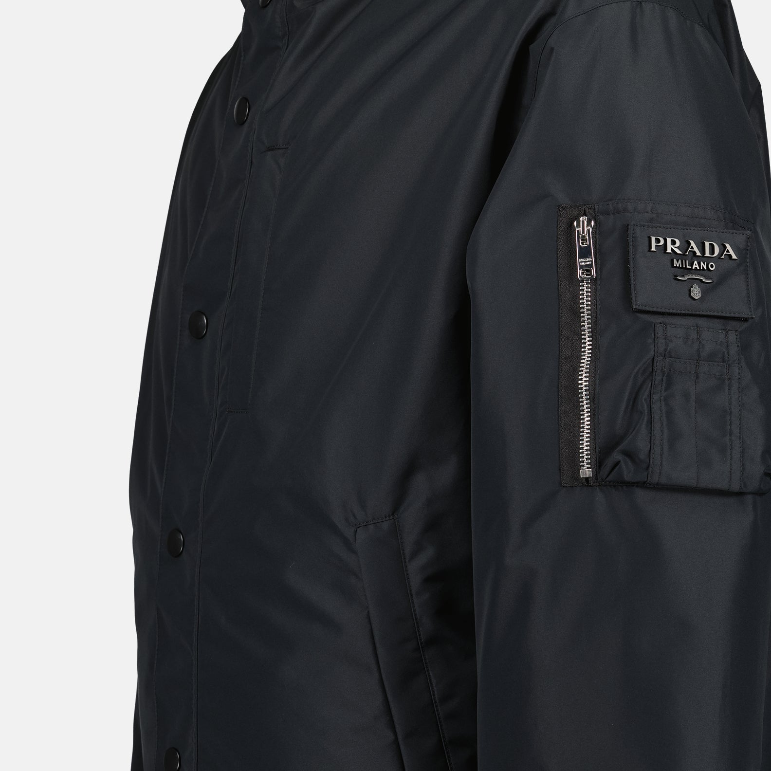 Manteaux Doudoune en Re-Nylon Prada Noir Homme