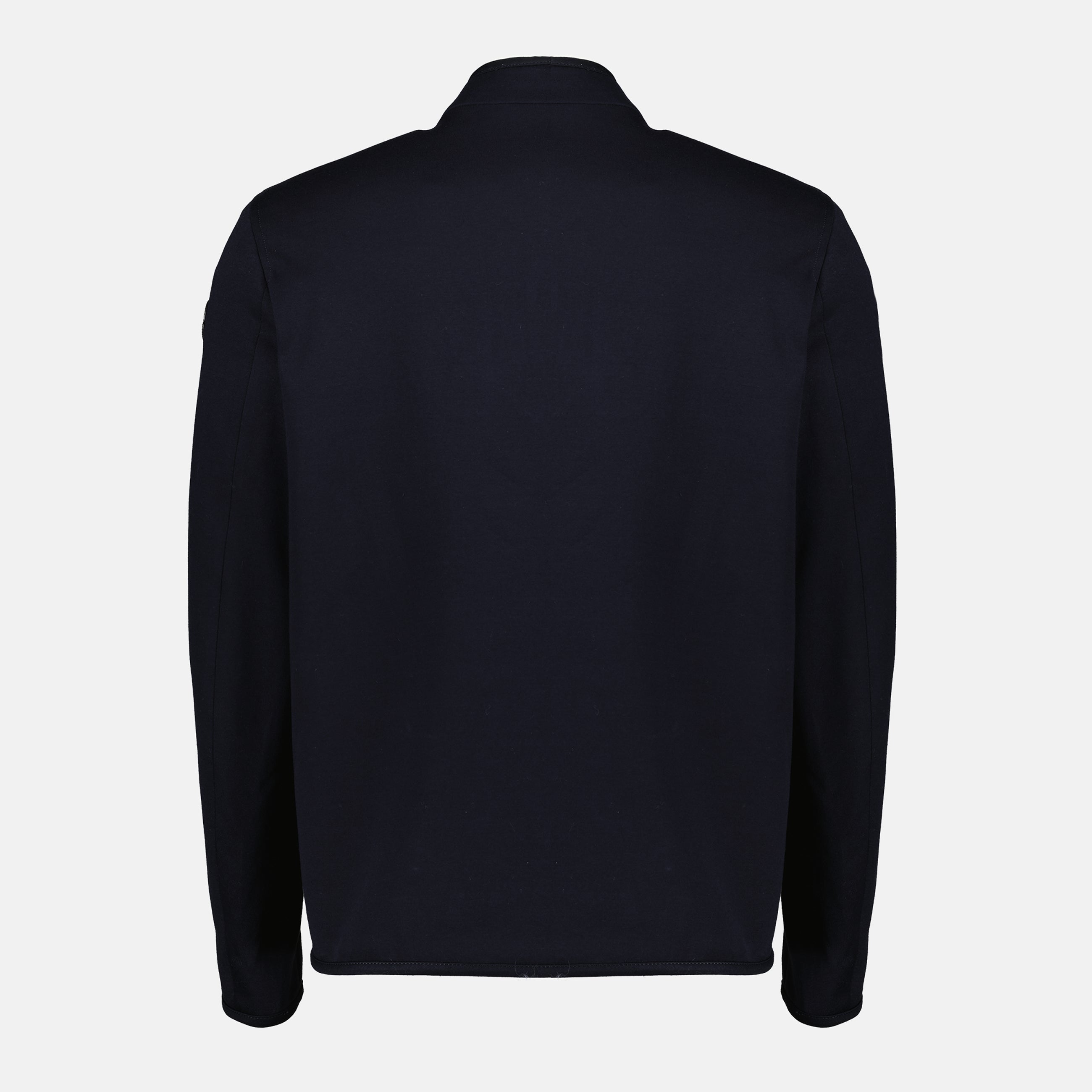 Image of the Navy Blue Bandelier Overshirt by Moncler for Men - Spring-Summer 2026 - Back View