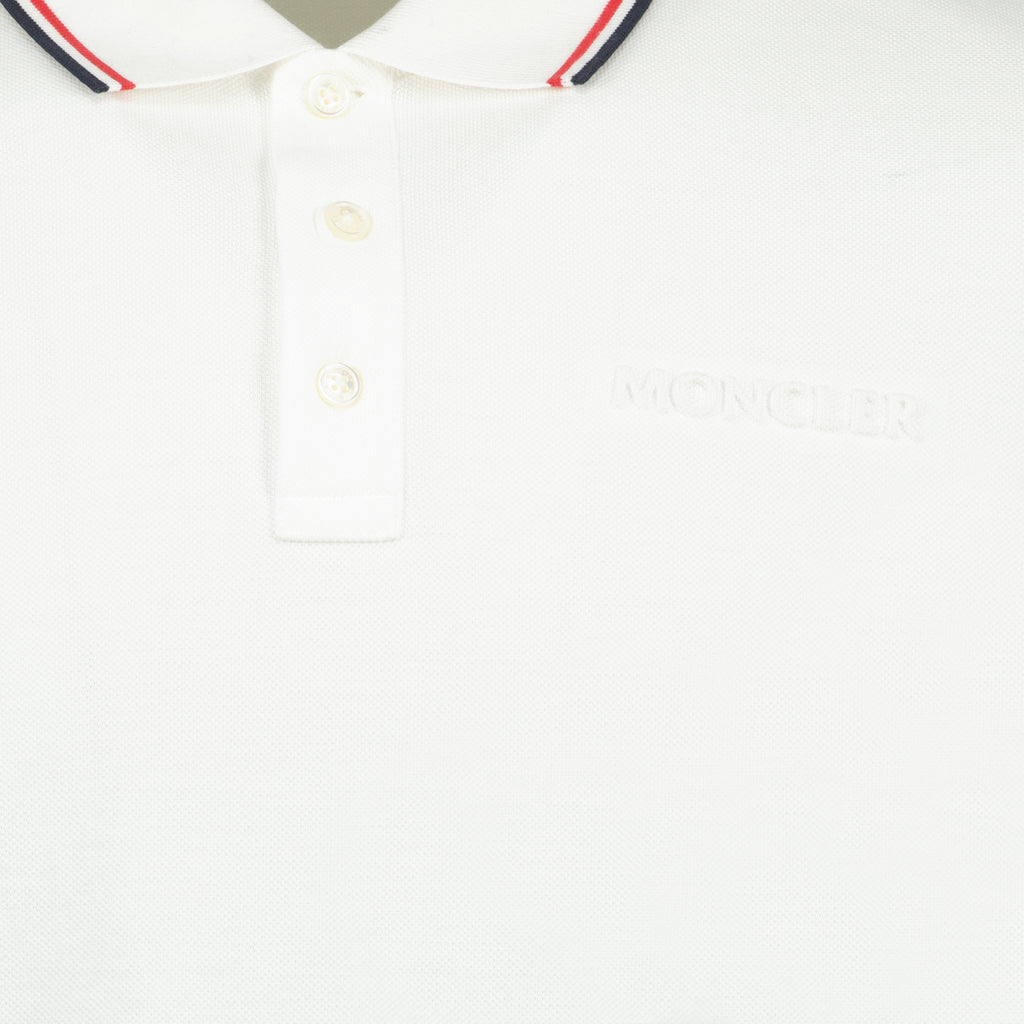 Polos Polo à logo Moncler Blanc Homme