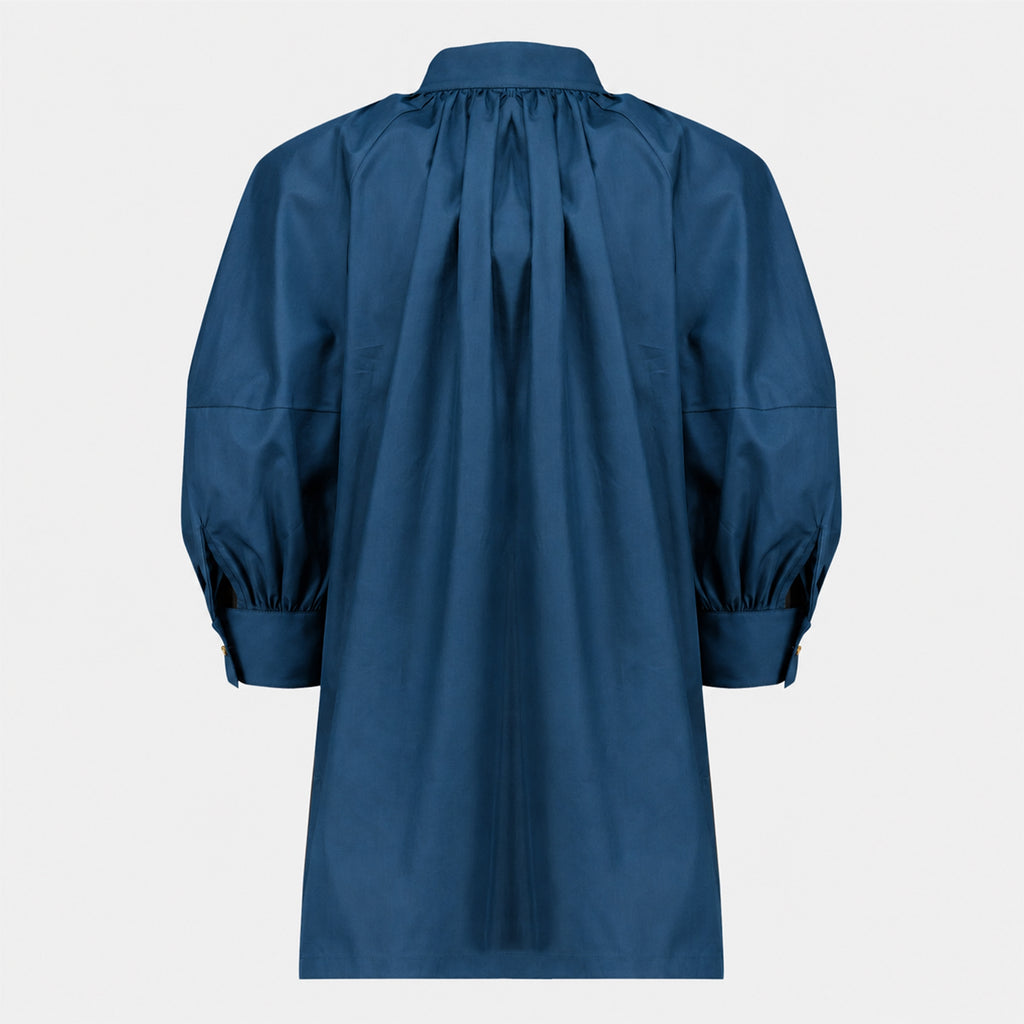 Chemises Chemisier en popeline bleu Max Mara Bleu Femme