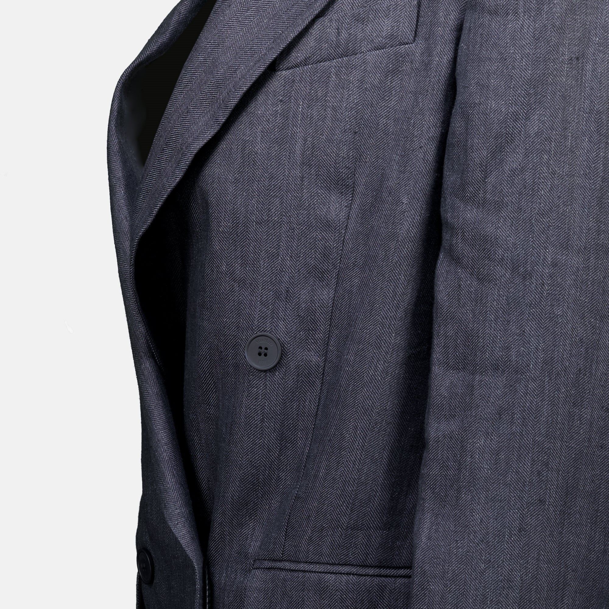 Vestes Blazer de Linho Chevron Cinza Max Mara Gris Femme