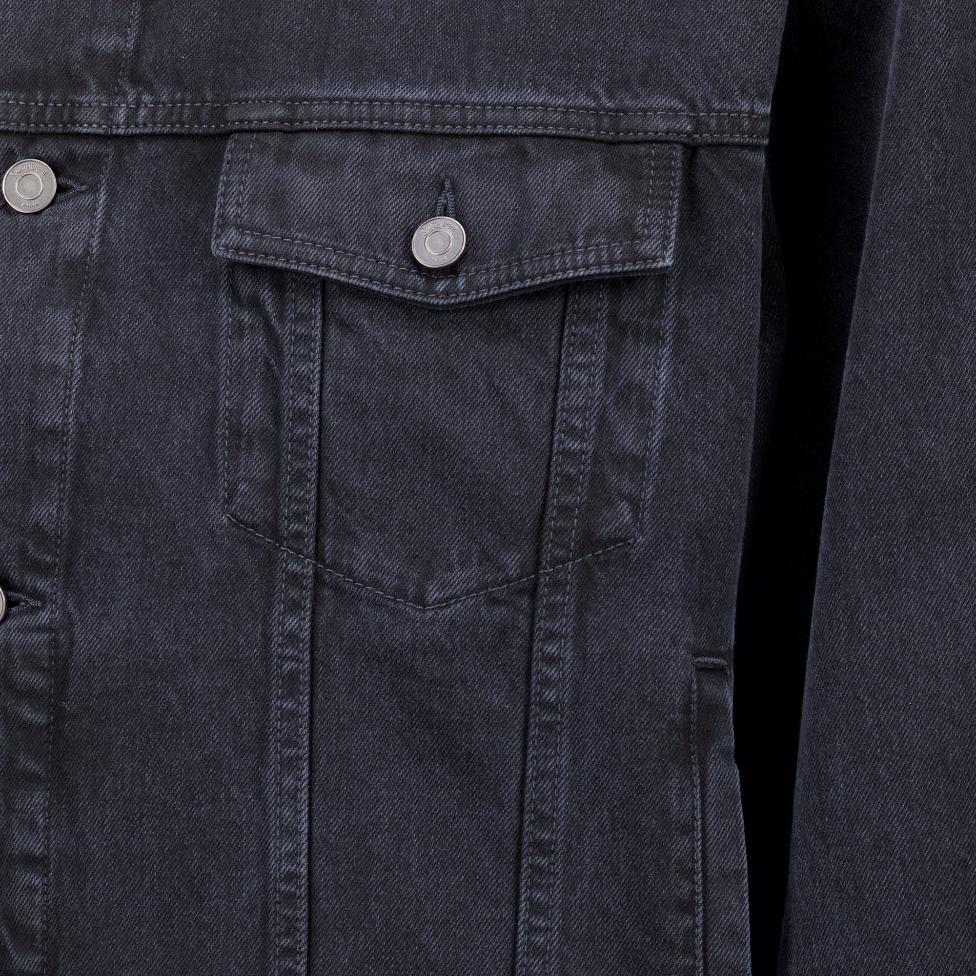 Vestes Chaqueta de denim negra Saint Laurent Noir Homme