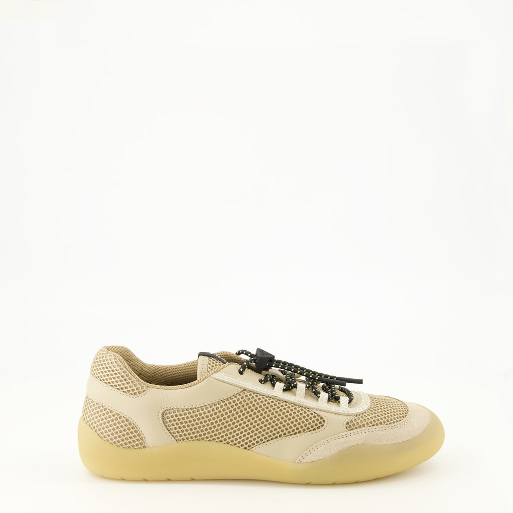 Baskets ベージュ メッシュ スニーカー Prada Beige Femme