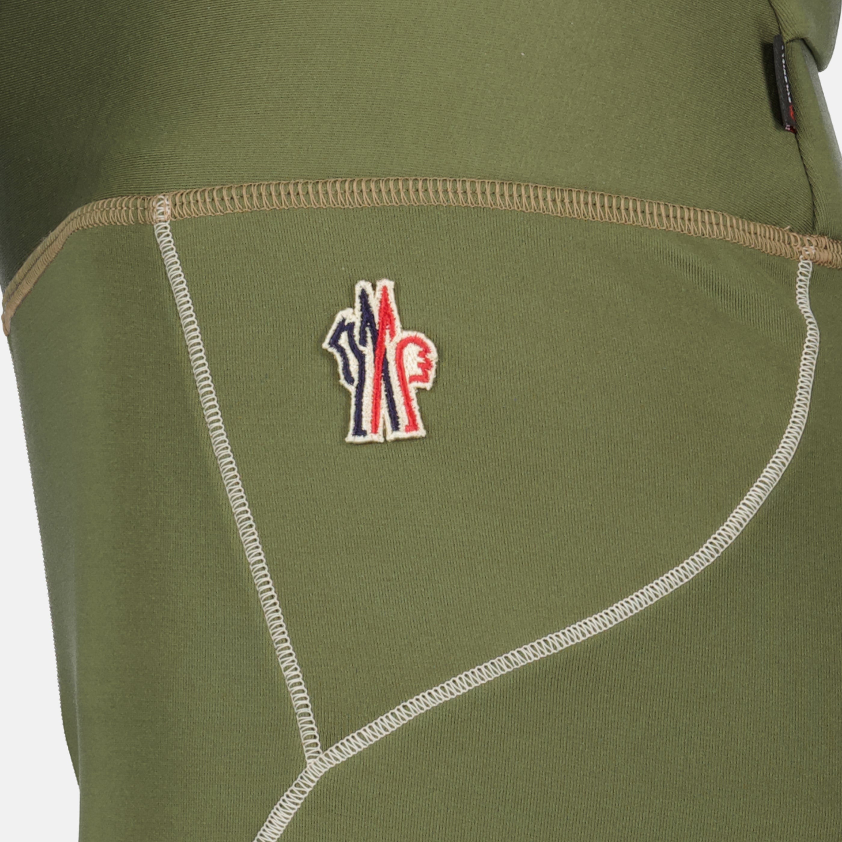 Pantalons Cycliste de sport kaki en Polartec® Moncler Grenoble Kaki Femme