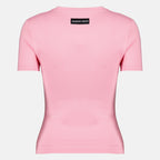 T-shirts T-shirt con Logo in Perle Rosa Marine Serre Rose Femme
