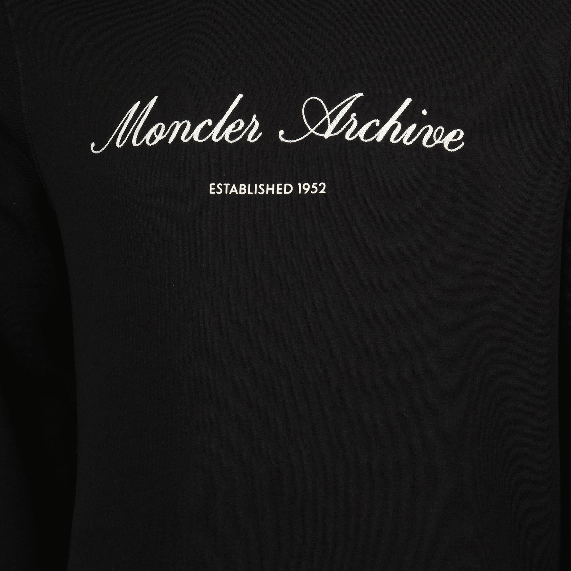 Image of the Moncler Men's Black Logo Sweatshirt - Spring-Summer 2026 - Detailed View_2