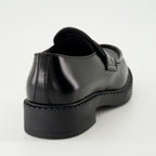Loafer Schokoladenleder Slipper Prada Schwarz Homme