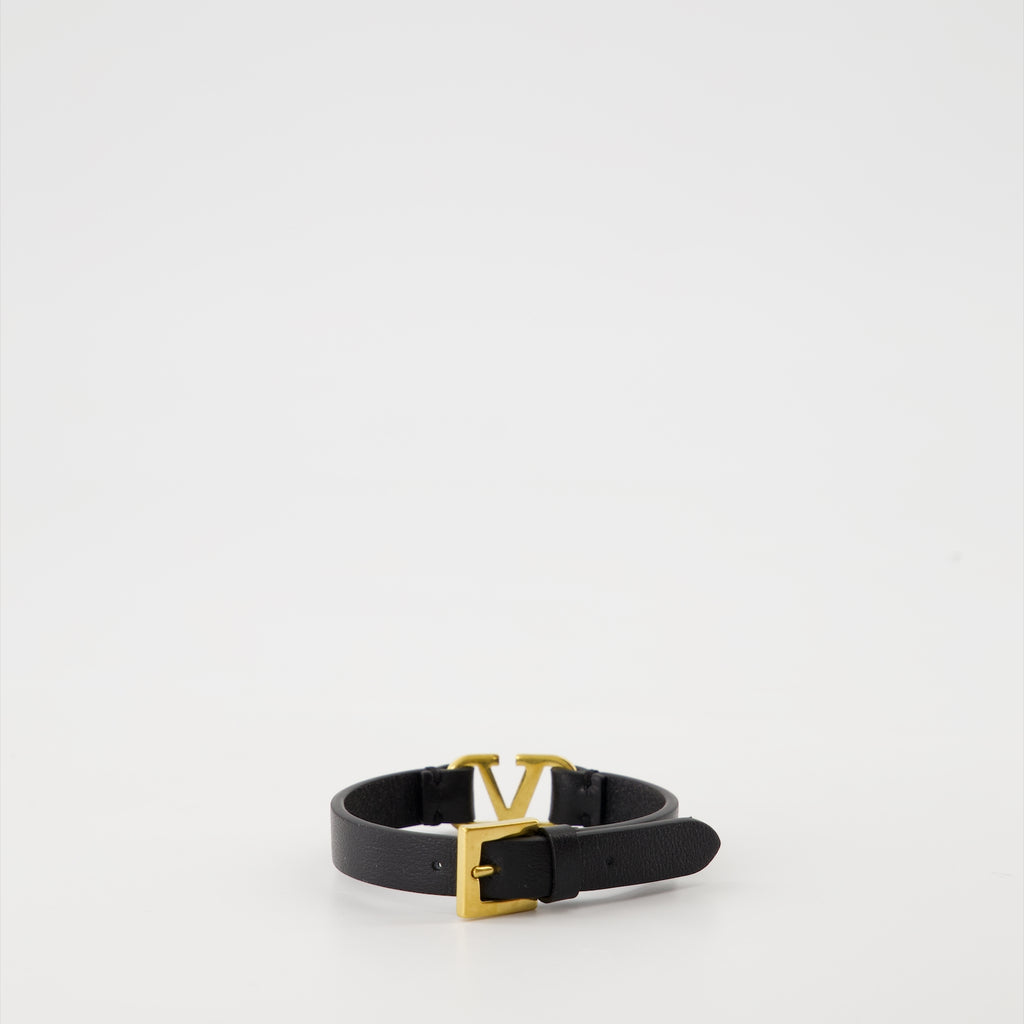 Joias Bracelet VLogo Signature Valentino Garavani Preto Homme