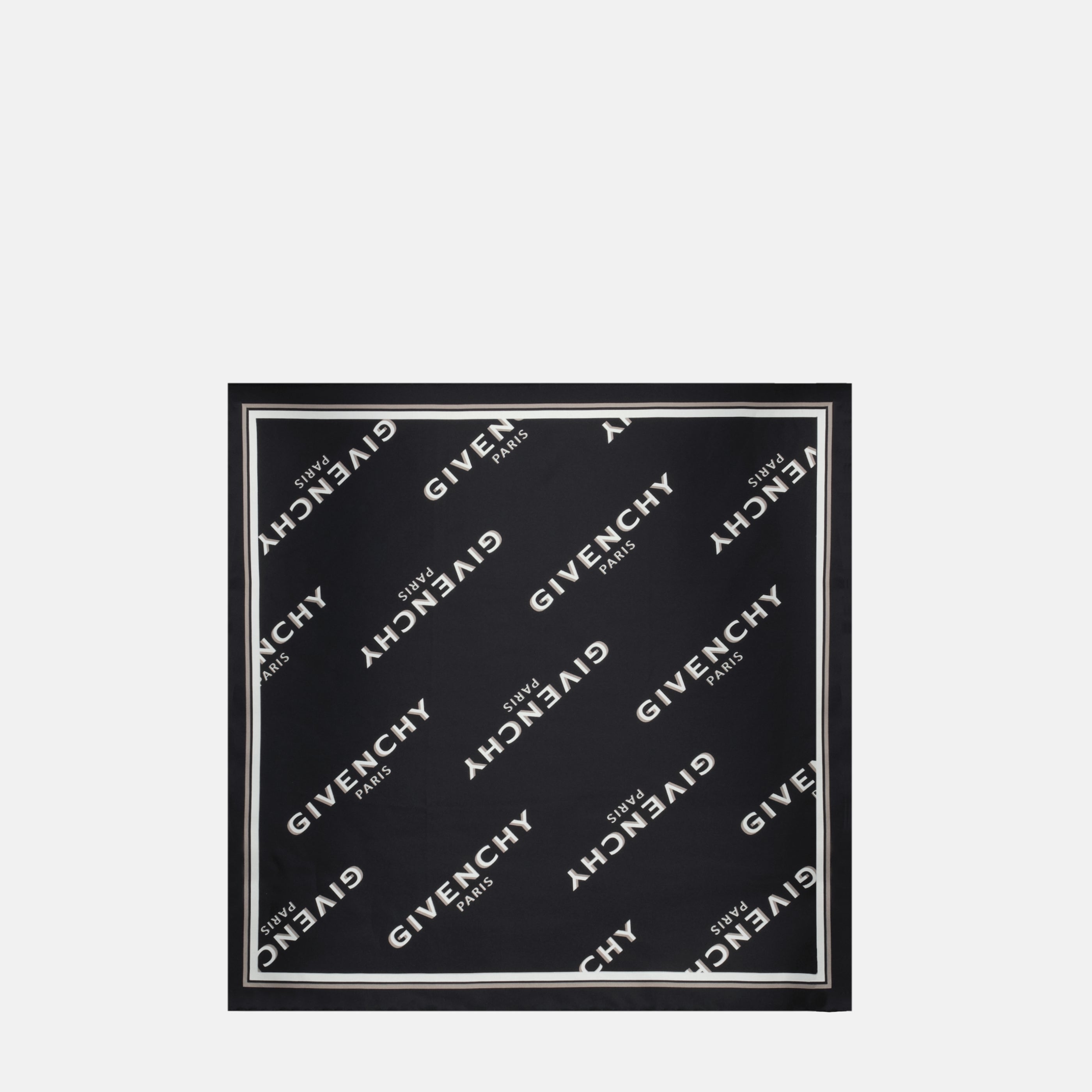 Écharpes, foulards et gants Petit carré en soie Shadow noir Givenchy Noir Femme