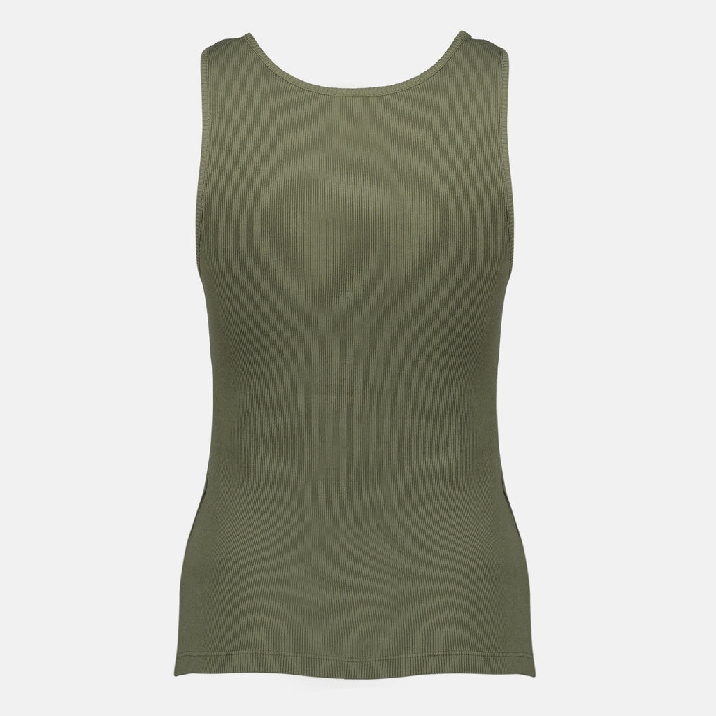 Image de l'article Débardeur Cassandre kaki de la marque Saint Laurent pour Femme - Saison Printemps-Été 2026 - Vue de Dos