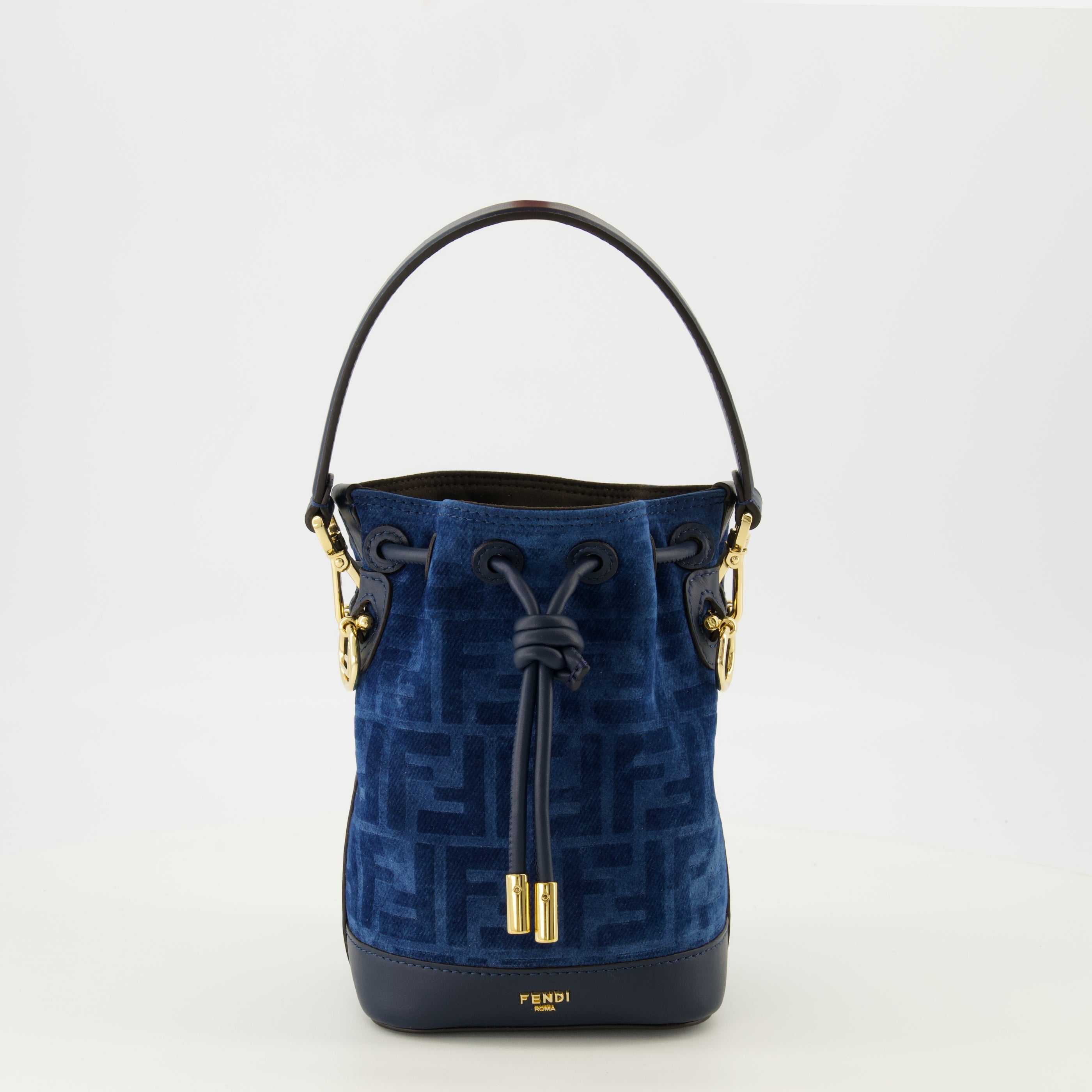 Sacs seau Sac seau imprimé FF bleu marine Fendi Bleu foncé Femme