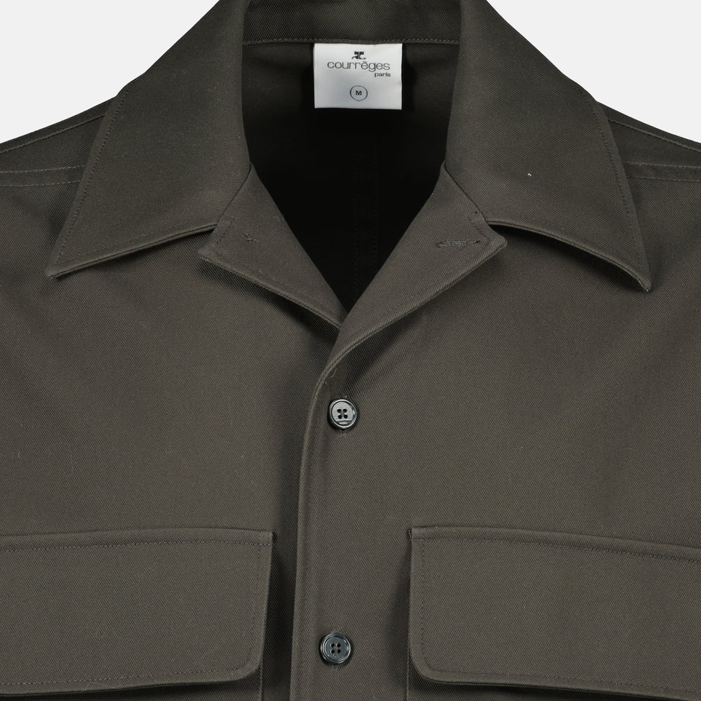 Courrèges 남성용 회색 스케이터 셔츠 이미지 - 봄/여름 2026 - 상세 보기_2