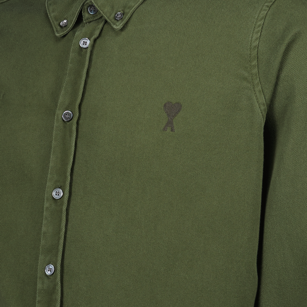 Chemises Chemise Ami de coeur Ami PARIS Kaki Unisexe