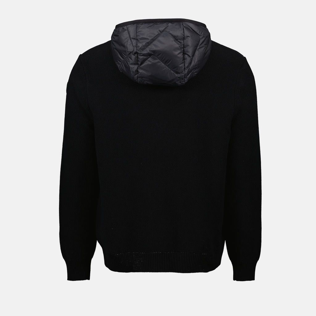 Vestes Veste bi-matière matelassée Moncler Noir Homme