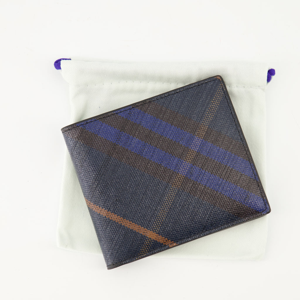 Petite maroquinerie Check Wallets Burberry Bleu foncé Homme