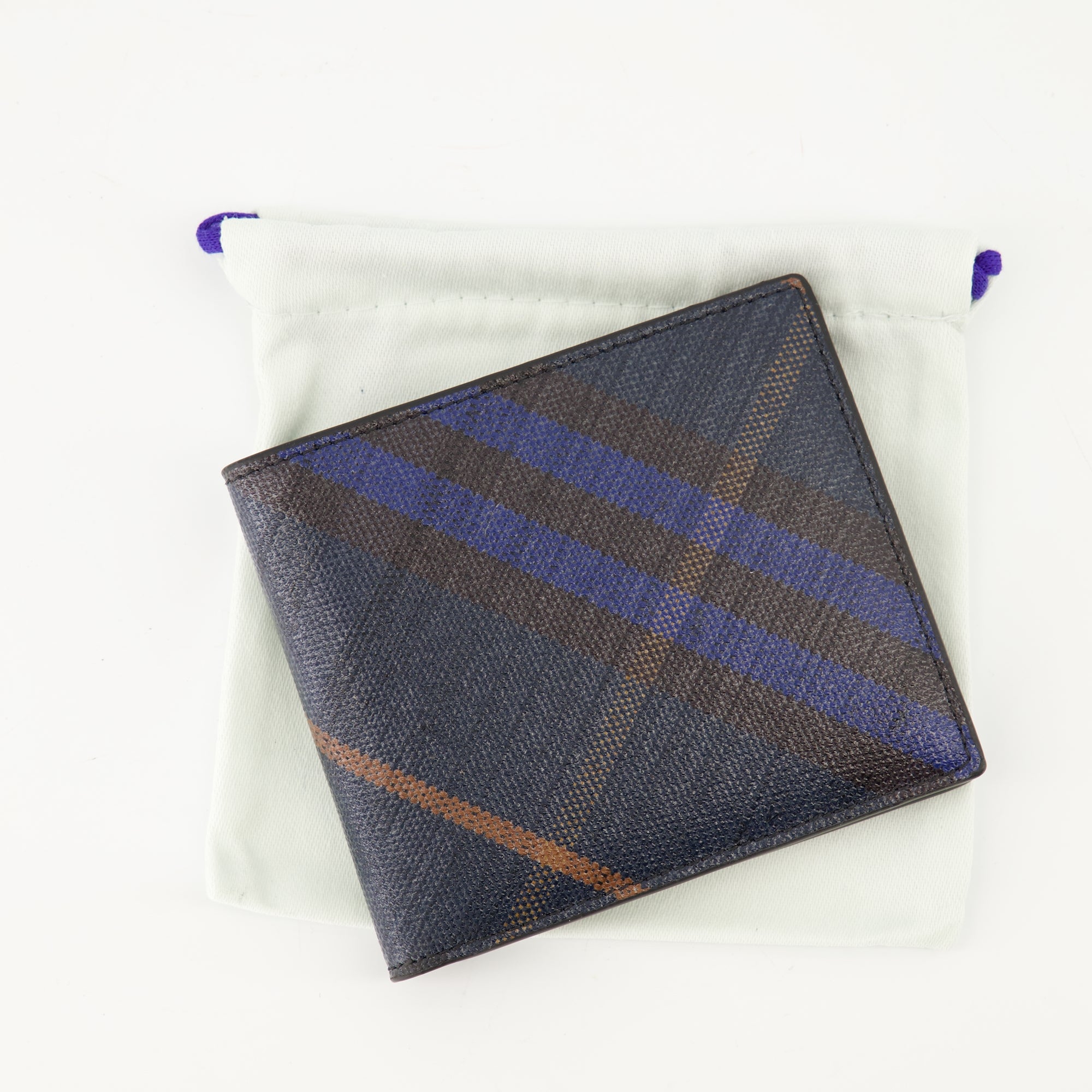 Petite maroquinerie Check Wallets Burberry Bleu foncé Homme