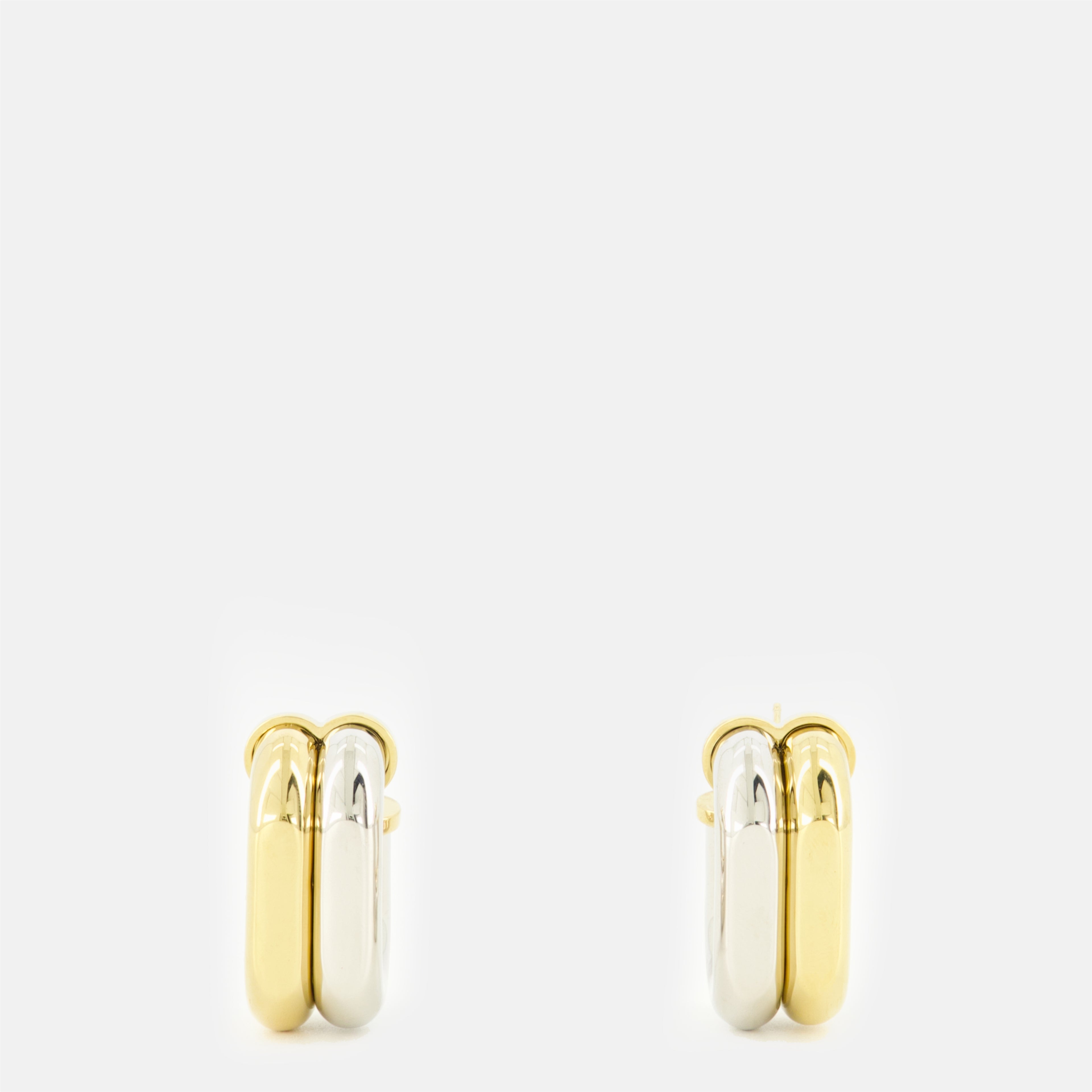 Immagine degli orecchini XL Link bicolore del marchio Rabanne per donna - Stagione Primavera-Estate 2026 - Vista frontale