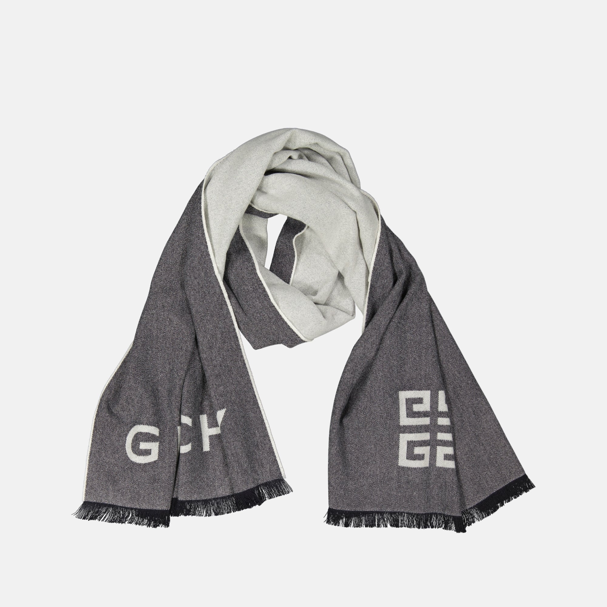 Scarves and gloves 4G Wool Scarf Givenchy Gray Femme