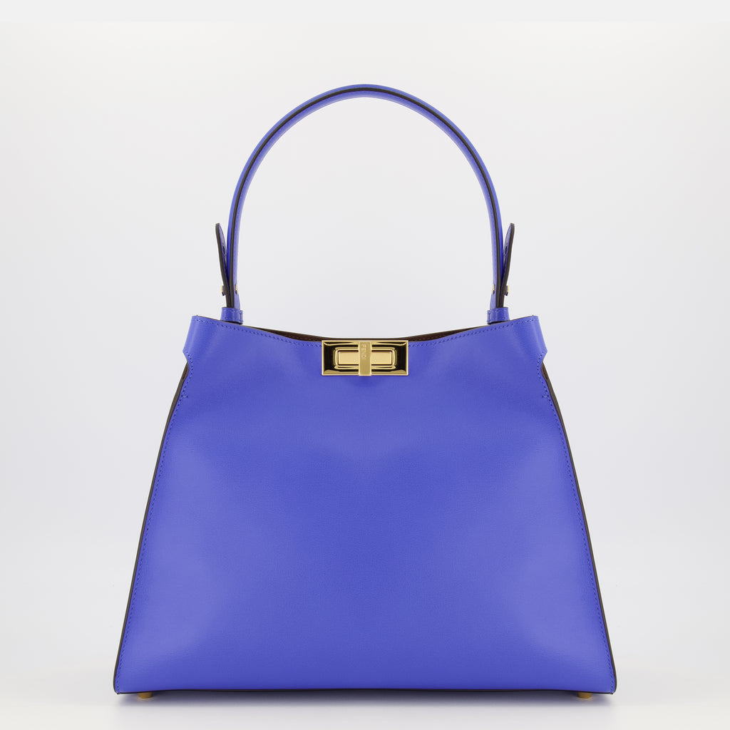 Sacs à main et épaule Fendi Way Medium Leather Bag in Blue Fendi Bleu Femme