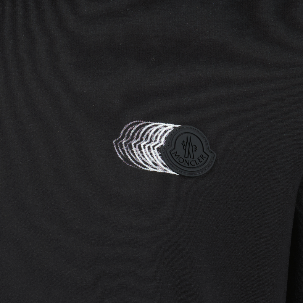 T-shirts Faded Logo Print T-shirt Moncler Black Homme