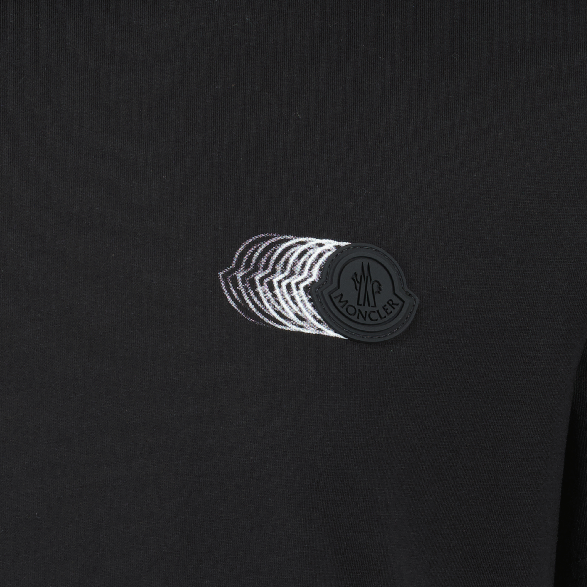 T-shirts Faded Logo Print T-shirt Moncler Black Homme